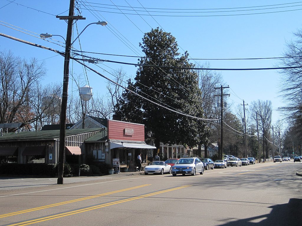 Germantown Commissary barbecue restaurant exterior in historic Germantown